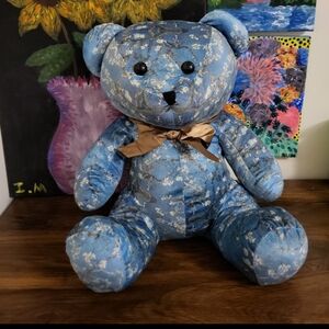 Van Gogh Almond Blossom Teddy Bear Plush 14" Lighthouse Immersive Rare find!